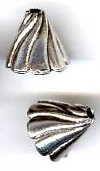 2 12mm Antique Silver Swirl Bead Caps